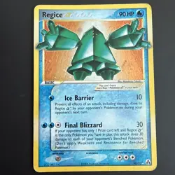 Pokemon TCG Regice Gold Star 90/92 Ex Legend Maker Played Condition - Image 1