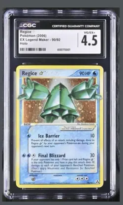 Regice Gold Star 90/92 Legend Maker Holo CGC 4.5 - Image 1