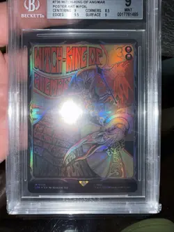 Witch-king of Angmar Borderless Poster Foil BGS 9 MTG LOTR - Image 1