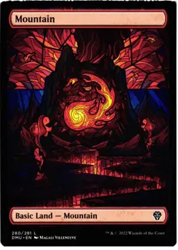 Mountain (Showcase) 280 Land Dominaria United NM MTG - Image 1