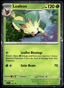 Leafeon SVP 170 SVP170 Cosmo Cosmos Holo Tech Promo English Pokemon Card (LP) - Image 1