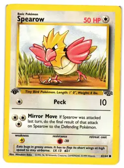 Pokemon TCG Spearow 62/64 Common Jungle 1st Edition LP/MP - Image 1