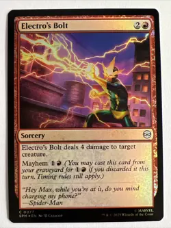 Electro’s Bolt FOIL Magic The Gathering MtG Marvel’s Spider-Man Card - Image 1