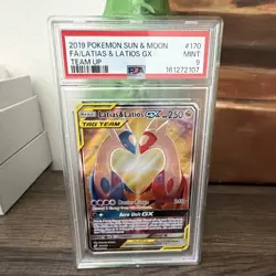 Pokemon TCG 2019 Team Up Latias & Latios GX TAG TEAM FA Holo PSA 9 #170 - Image 1