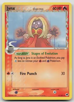 Pokemon TCG Jynx (Delta Species) Rare Dragon Frontiers 17/101 LP - Image 1
