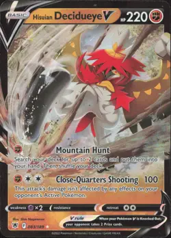 Hisuian Decidueye V 083/189 Holo V Rare Astral Radiance Pokemon Near Mint - Image 1