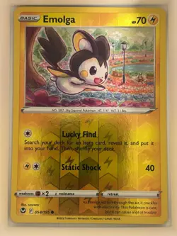 Emolga 054/195 Common Silver Tempest Pokemon Reverse Holo NM - Image 1