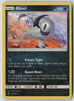 Absol 81/145 Holo Holo Rare Guardians Rising Pokemon Holo MP - Image 1