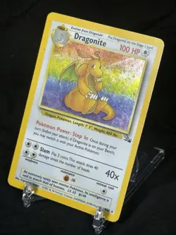 Dragonite 4/62 Fossil Holo Rare Unlimited Edition English Pokemon TCG 1999 MP - Image 3