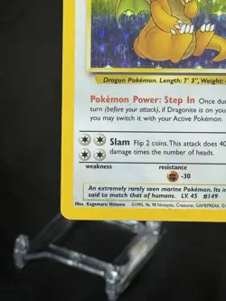 Dragonite 4/62 Fossil Holo Rare Unlimited Edition English Pokemon TCG 1999 MP - Image 4