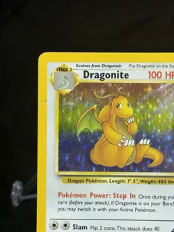 Dragonite 4/62 Fossil Holo Rare Unlimited Edition English Pokemon TCG 1999 MP - Image 5