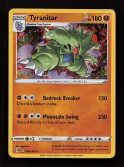 Tyranitar 088/189 Holo Rare Darkness Ablaze Pokemon Holo Near Mint - Image 1