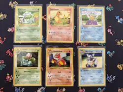 Shadowless Base Set Starter And Mid-Evolution WOTC Pokemon Card Lot - Image 1