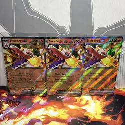 Pokemon TCG Paldea Evolved 2023 3x Skeledirge ex Holo EN 066/193 Lot - Image 1