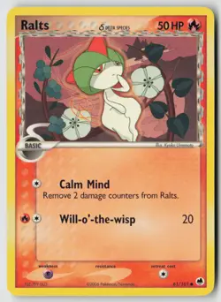 Ralts 61/101 Common Dragon Frontiers Pokemon Lightly Played - Image 1
