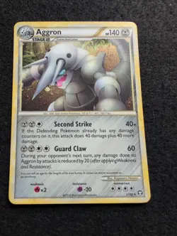 Aggron - 1/102 - Holo Rare Triumphant HGSS Set TCG - Pokemon Card - Image 4
