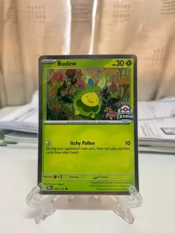 Pokemon TCG Budew Premier Ball League Promo Card Rare Collectible for Fans - Image 3