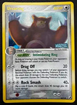 Pokemon TCG: Ursaring - 18/115 EX Unseen Forces Reverse Holo Stamp [NM] - Image 1