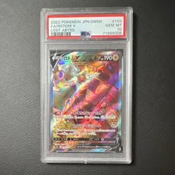 S11 Lost Abyss Rotom V 104/100 Super Rare Full Art Holo PSA 10 2022 Japanese - Image 1