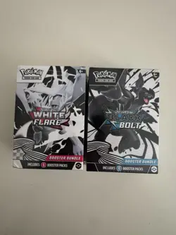 Pokemon TCG - Black Bolt and White Flare Booster Bundle Pair SEALED - Image 1