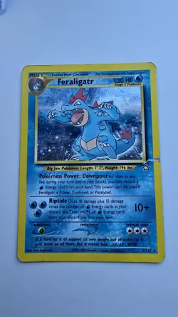 Feraligatr Holo Neo Genesis 5/111 Pokemon TCG HP (Creases) - Image 1