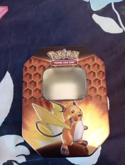 Pokemon Hidden Fates Raichu Tin Empty No Cards Or Packs - Image 1