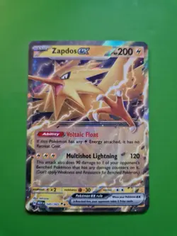 Pokemon TCG Zapdos EX Holo Double Rare Card 145/165 Scarlet Violet-151 - Image 1