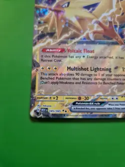 Pokemon TCG Zapdos EX Holo Double Rare Card 145/165 Scarlet Violet-151 - Image 5