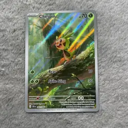 Chespin 087/086 Illustration Rare IR Pokemon Chaos Rising NM - Image 1