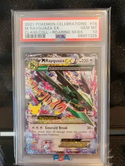 PSA 10 M Rayquaza EX 76/108 Celebrations 25th Anniversary 2021 Pokemon Card - Image 1