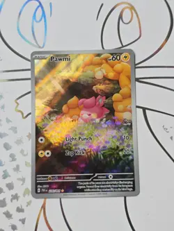 Pawmi 226/091 Pokemon Card Paldean Fates Holo Illustration Rare Art - Image 1