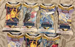 10X Pokemon Silver Tempest Sealed Sleeved Booster Packs. Complete Art - Image 2