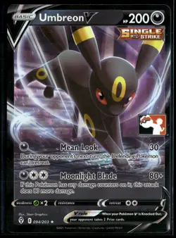 Umbreon V 094/203 Holo Prize Pack Series 1 Stamped English Pokemon Card (LP) - Image 1