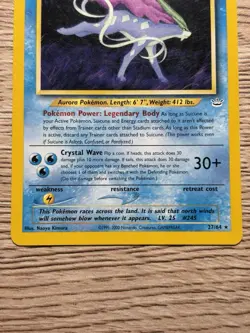 Pokemon Company Pokemon TCG Suicune 27/64 Neo Revelation Rare Unlimited LP-MP - Image 3