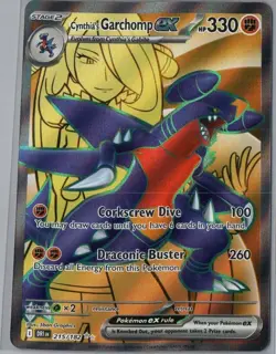 Cynthia's Garchomp ex 215/182 Ultra Rare Destined Rivals Pokemon Near Mint - Image 1