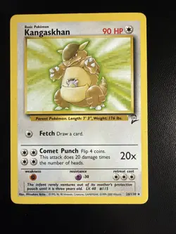 Kangaskhan 26/130 Non Holo Rare Base Set 2 Pokemon Card - Image 1