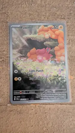 Pokemon Pawmi TCG SV Paldean Fates Holo Illustration Rare Card 226/091 - Image 1