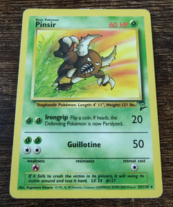 Pokemon Base Set 2 Pinsir 29/130 Rare Non Holo LP- - Image 1