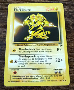 Pokemon Base Set 2 Electabuzz 24/130 Rare Non Holo LP- - Image 1