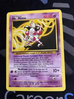 Mr. Mime 27/130 Non-Holo Rare Base Set 2 Pokemon Card **rare** Very Good Cond - Image 2