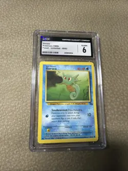 Pokemon Horsea Fossil Unlimited 49/62 1999 English CGC 6 - Image 1