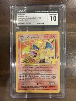 Charizard 4/102 Base Set Holo Pokemon CGC 10 Gem Mint - Image 1