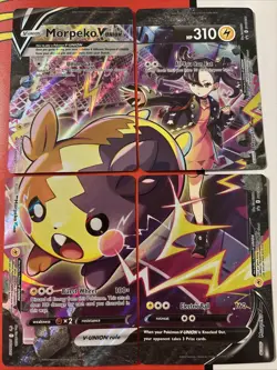 Pokemon Morpeko V-Union 4 Card Set SWSH287 SWSH288 SWSH289 SWSH290 Promo NM/Mint - Image 1