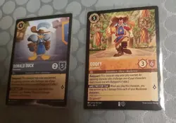 * TCG Promo Cards Lorcana Goofy + Donald Duck Musketeer Eng Gamescon 2023 RAR * - Image 3