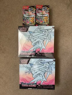 Pokemon Center Mega Evolution—Chaos Rising 2 PC ETBs + 2 Booster Bundles - Image 1