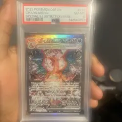 Pokemon TCG Charizard EX Card Scarlet Violet Obsidian Flames 223/197 PSA 10 - Image 1