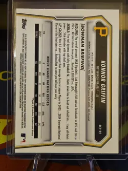 Bowman 2026 Chrome Konnor Griffin Mojo Refractor SP #BCP-92 🔥 Pirates - Image 2