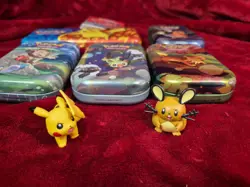 Lot (5) Pokemon Trading Card Game Mini Tin Card Holder Plus Extras - Image 2