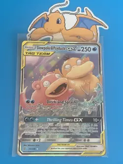 Unified Minds Pokemon TCG Slowpoke Psyduck GX Ultra Rare Card 35/236 - Image 1