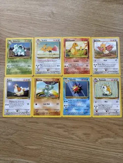 Pokemon TCG Base Set 2 Uncommon Common 8 Card Bundle No Duplicates - Image 1